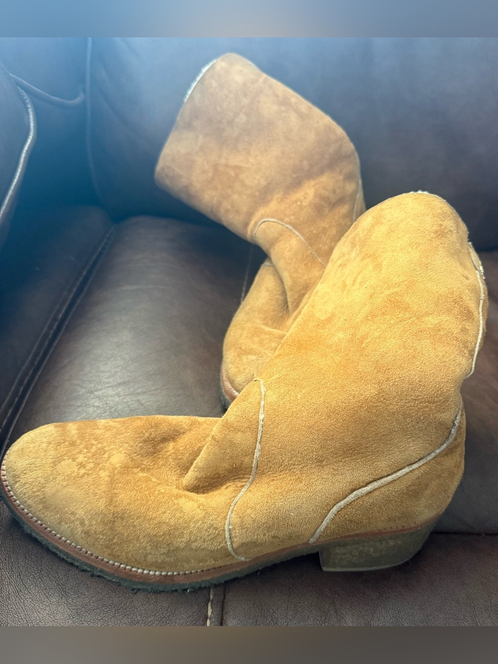 Coach Tan Suede Ankle Boots size 8